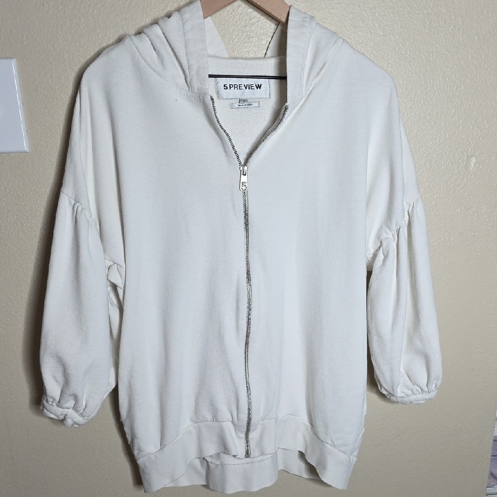 5Preview Zip Up Hoodie White Spring Summer 2008 Graphic Y2K Streetwear Small - Picture 5 of 13